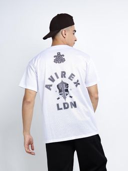 SHOWOFF - Men Graphic Print White Short Sleeves V-Neck Relaxed Fit T-shirt