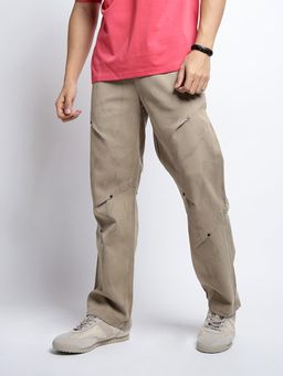 SHOWOFF - Beige Relaxed Fit Jeans