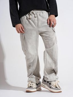 SHOWOFF - Grey Relaxed Fit Stretchable Jeans