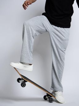 SHOWOFF - Mens Grey Regular Fit Trackpant