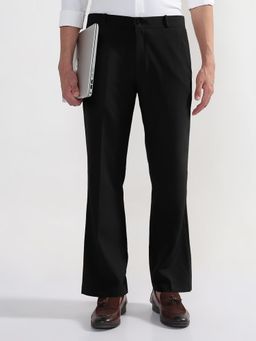 SHOWOFFFF - Mens Black Relaxed Fit Korean Trouser