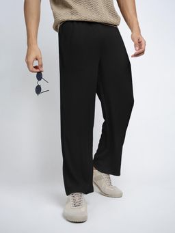 SHOWOFF - Mens Black Relaxed Fit Trackpant