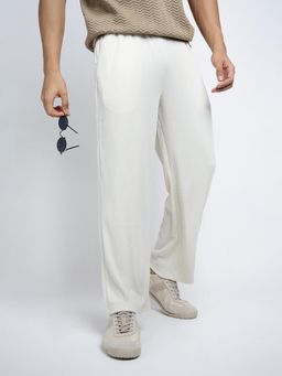 SHOWOFF - Mens Off White Relaxed Fit Trackpant