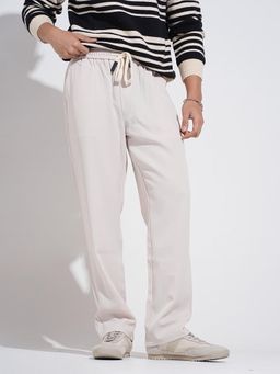 SHOWOFF - Mens Beige Regular Fit Trackpant