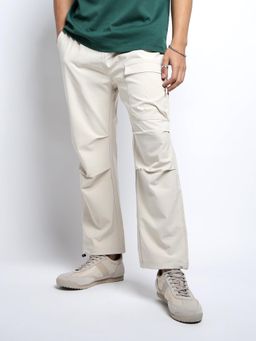 SHOWOFF - Mens Beige Relaxed Fit Trackpant