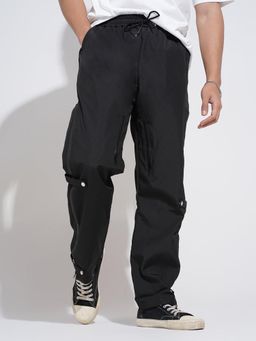 SHOWOFF - Mens Black Regular Fit Trackpant