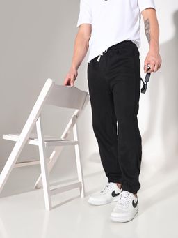 SHOWOFF - Mens Black Straight Fit Joggers