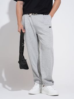 SHOWOFF - Mens Grey Straight Fit Trackpant