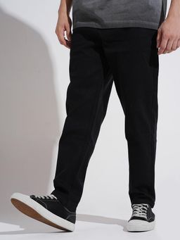 SHOWOFFFF - Mens Black Tapered Fit Trouser