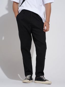 SHOWOFFFF - Mens Black Tapered Fit Trouser