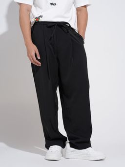 SHOWOFF - Mens Black Loose Fit Trackpant