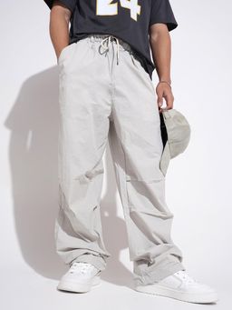 SHOWOFF - Mens Grey Loose Fit Parachute Trackpant