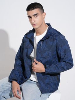 SHOWOFF - Men Edition Camouflage Navy Blue Hooded Jacket