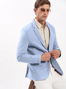 SHOWOFF - Men Blue Solid Single-Breasted Blazer