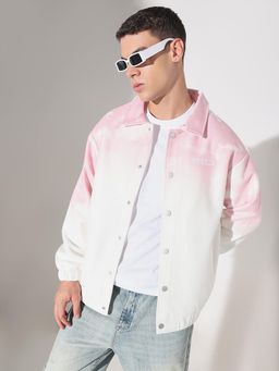 SHOWOFF - Men Edition Ombre Printed Pink Jacket