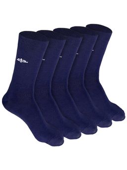 Heelium - Bamboo Crew Socks for Men - Odour Free - Thin & Light - 3 Pairs - Navy Blue