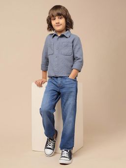 U.S. POLO ASSN. - Blue Solid Slim Jeans