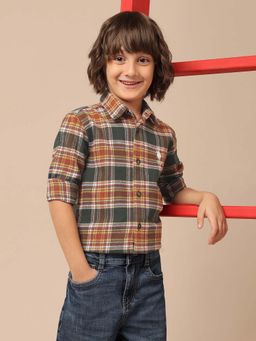 U.S. POLO ASSN. - Orange Checks Shirt