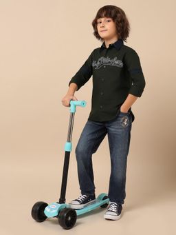 U.S. POLO ASSN. - Green Printed Shirt