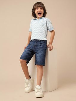 U.S. POLO ASSN. - Blue Solid Relaxed Shorts