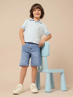 U.S. POLO ASSN. - Blue Solid Relaxed Shorts