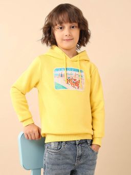 U.S. POLO ASSN. - Yellow Printed Hoodie