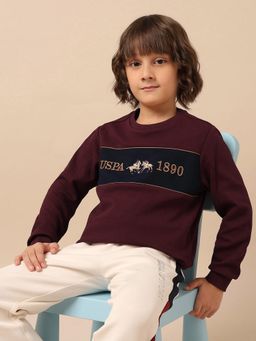 U.S. POLO ASSN. - Red Printed Sweatshirt