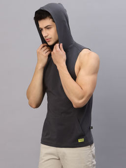 RIGO - Men Dark Grey Vest T-Shirt
