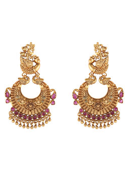 Joules By Radhika - Ethnic Earring With Antique Gold Polish