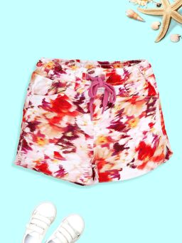 KiddoPanti - Girls Woven Tie and Die Hot Shorts
