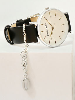 Pipa Bella by Nykaa Fashion - Silver-Plated O Initial Watch Charm