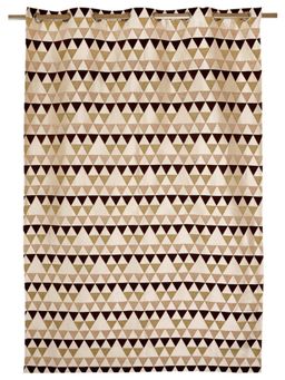 Saral Home - Hill Pattern Chenille Blackout Long Door Curtains 1Pc, Brown 4X9 Ft