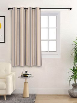 Saral Home - Joy Cotton 100% Blackout Window Curtains 1Pc, Brown. 4x5 Feet