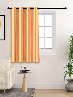 Saral Home - Joy Cotton 100% Blackout Window Curtains 1Pc, Orange. 4x5 Feet