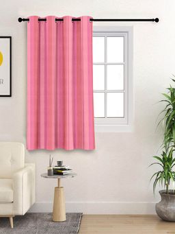 Saral Home - Joy Cotton 100% Blackout Window Curtains 1Pc, Pink. 4x5 Feet