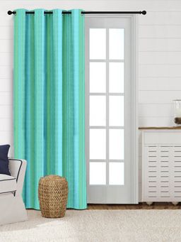 Saral Home - Joy Cotton 100% Blackout Long Door Curtains 1Pc, Green. 4x9 Feet