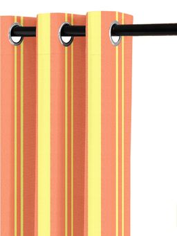 Saral Home - Joy Cotton Room Darkening Long Door Curtains 2Pcs, Orange 4x9 Feet