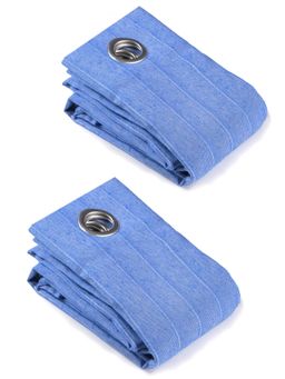 Saral Home - Chawla Cotton Window Curtain 2Pcs, Blue. 4x5 Feet