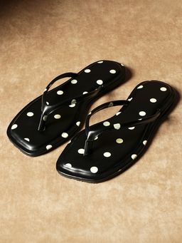 Theater - Annistons Black Polka Flats for Women