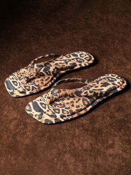 Theater - Annistons Beige Leopard Printed Lightweight Flats for Women