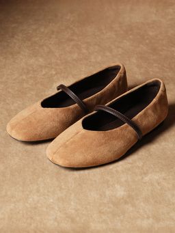 Theater - Women Tan Comfortable Mary Jane Ballerina