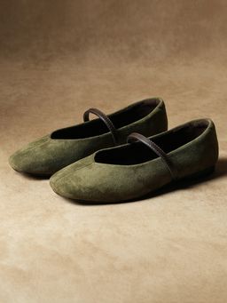Theater - Women Olive Comfortable Mary Jane Ballerina