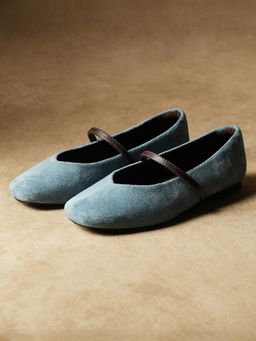 Theater - Women Blue Comfortable Mary Jane Ballerina
