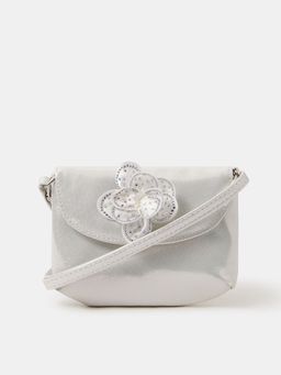 Accessorize London - Girls Diamante Flower Crossbody Sling Bag