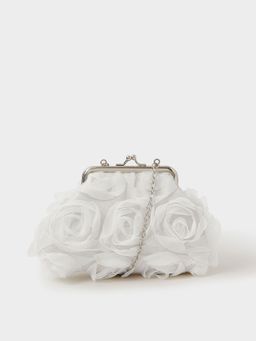Accessorize London - Girls Floral Organza Clip Frame Mini Sling Bag