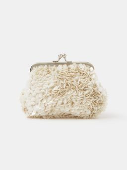Accessorize London - Girls Floral Applique Clip Frame Clutch