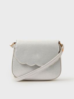 Accessorize London - Girls Metallic Scallop Sling Bag