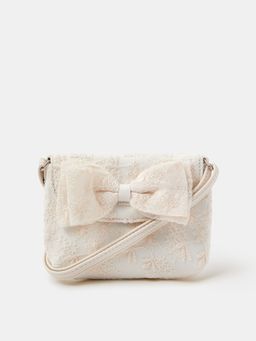 Accessorize London - Girls Floral Lace Bow Sling Bag