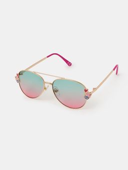 Accessorize London - Girls Cupcake Metal Aviator Sunglasses-MA-10009730141