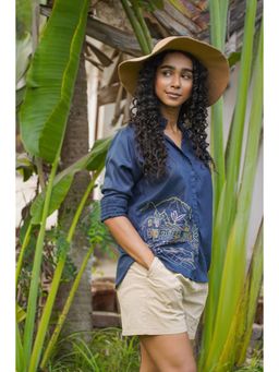 The House of Hemp - Nomad Trails Shirt - Navy Blue